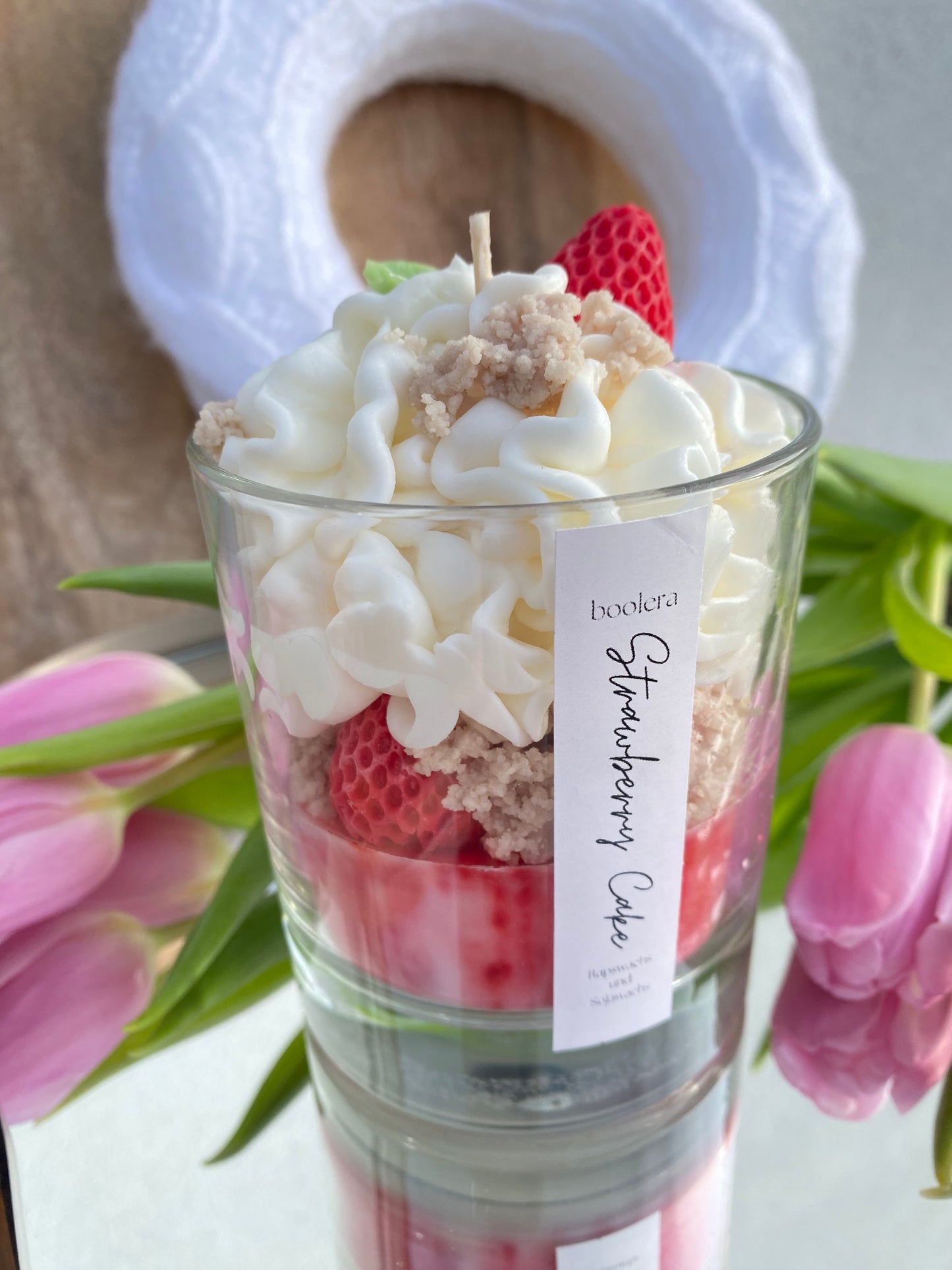 Dessertkerze Strawberry Cake