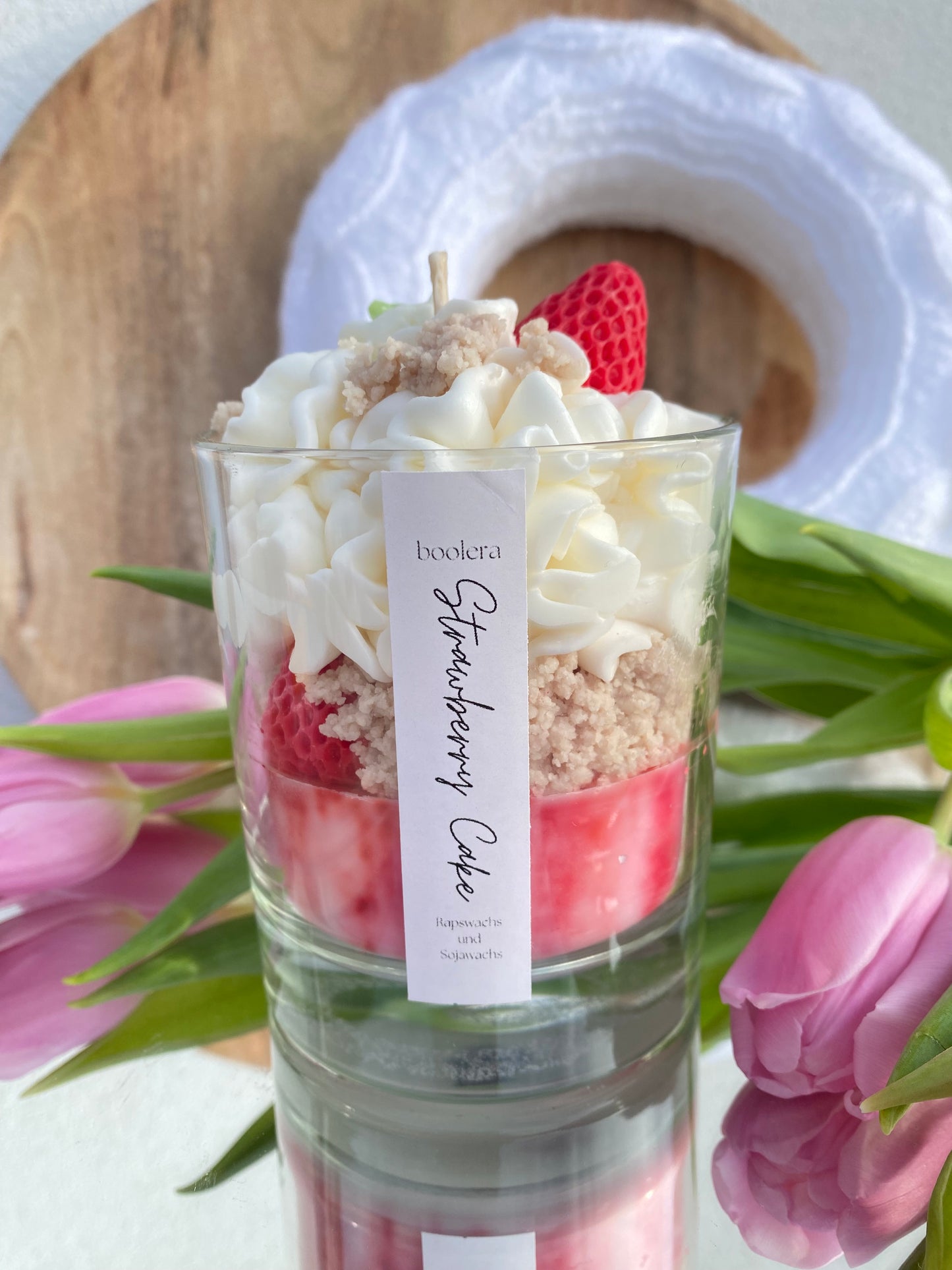 Dessertkerze Strawberry Cake