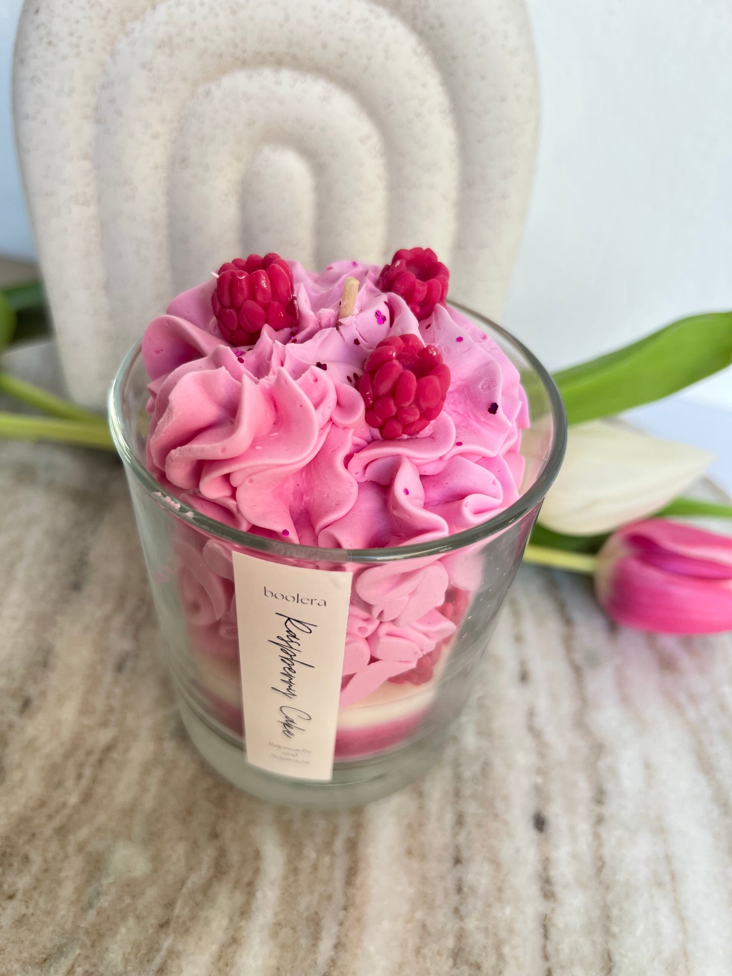 Dessertkerze Raspberry Cake