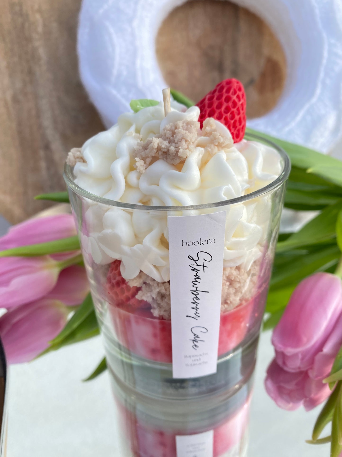 Dessertkerze Strawberry Cake