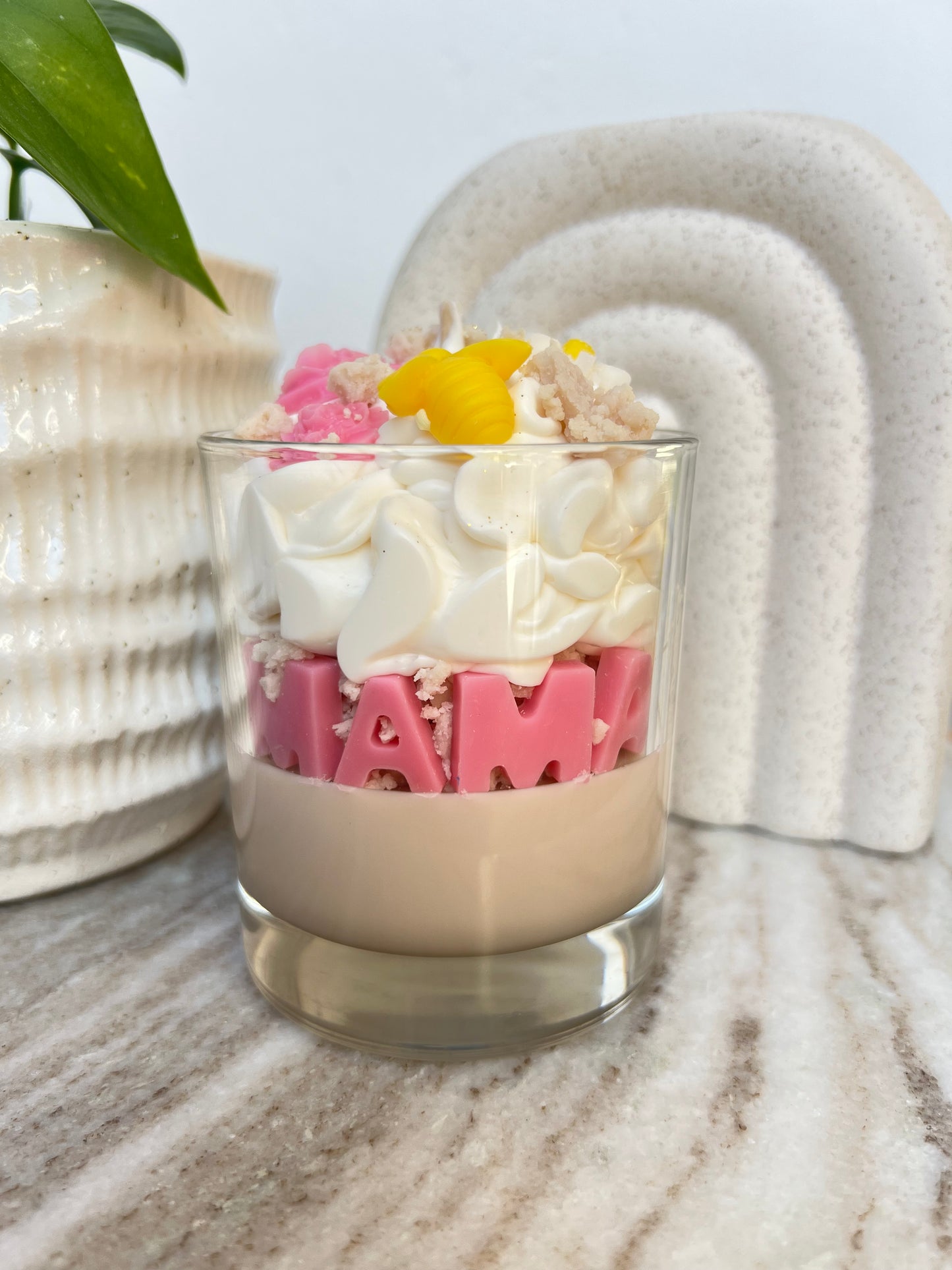 Muttertagskerze mit Jasmin&Patchouli Duft