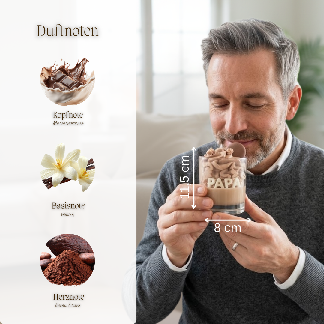 Vatertags Dessertkerze Schokobrownie