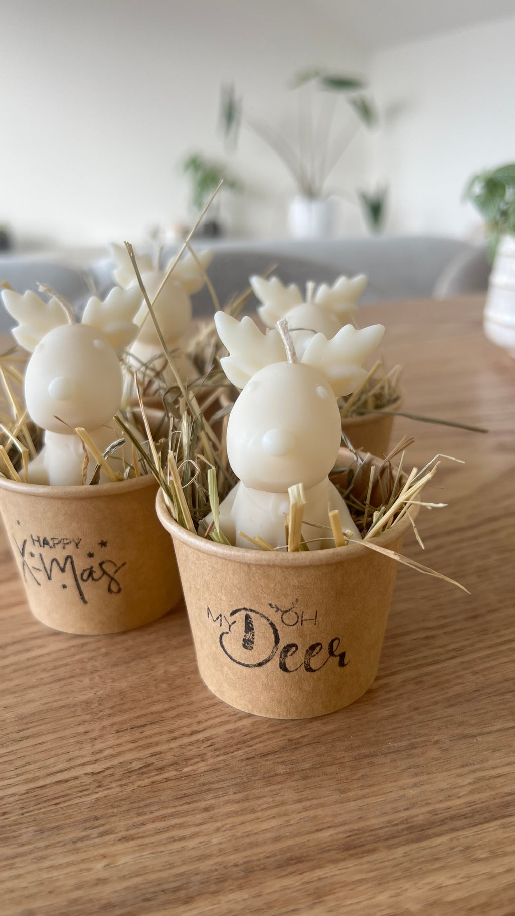 Mini Elch Kerze im Töpfchen