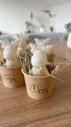 Mini Elch Kerze im Töpfchen