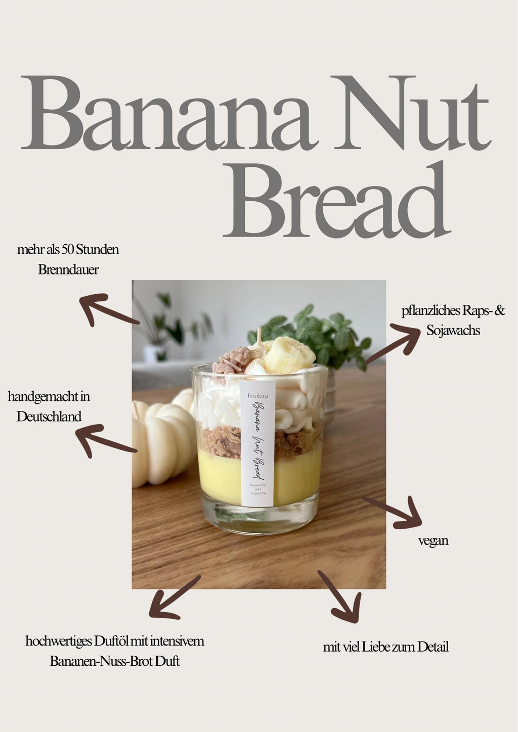 Dessertkerze Banana Nut Bread