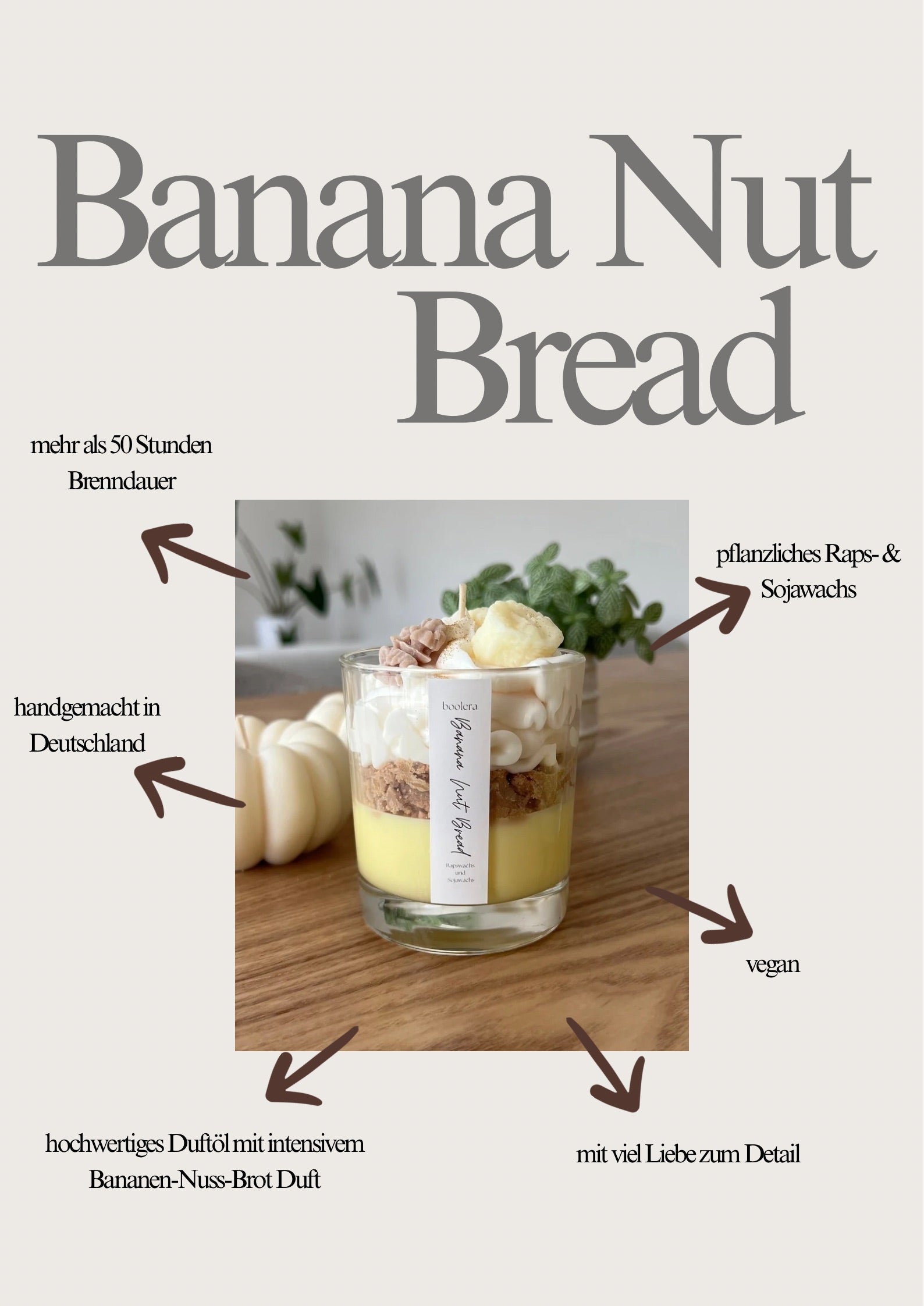 Dessertkerze Banana Nut Bread