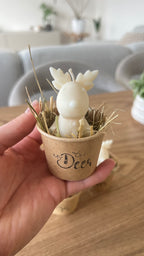Mini Elch Kerze im Töpfchen