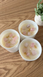 Rosenquarz Duftkerze