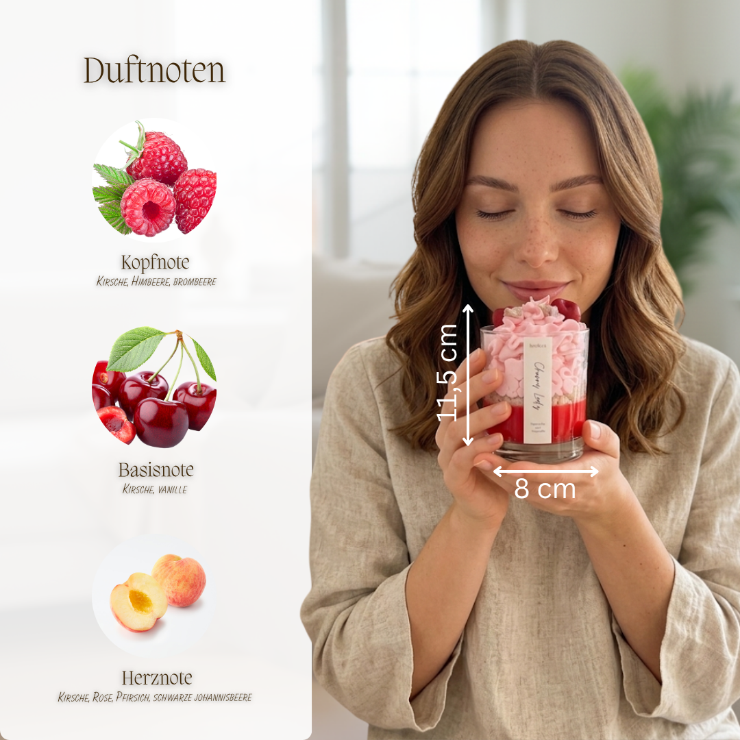 Dessertkerze Cherry Lady