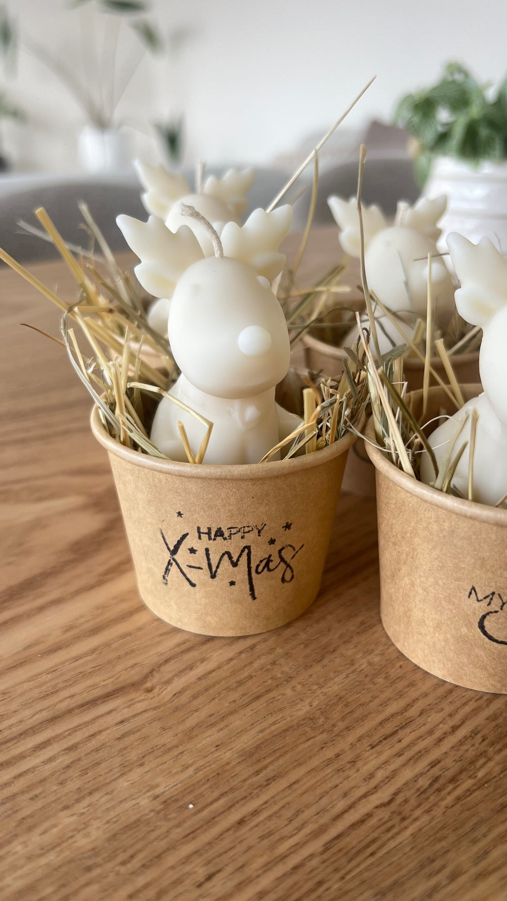 Mini Elch Kerze im Töpfchen