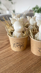 Mini Elch Kerze im Töpfchen