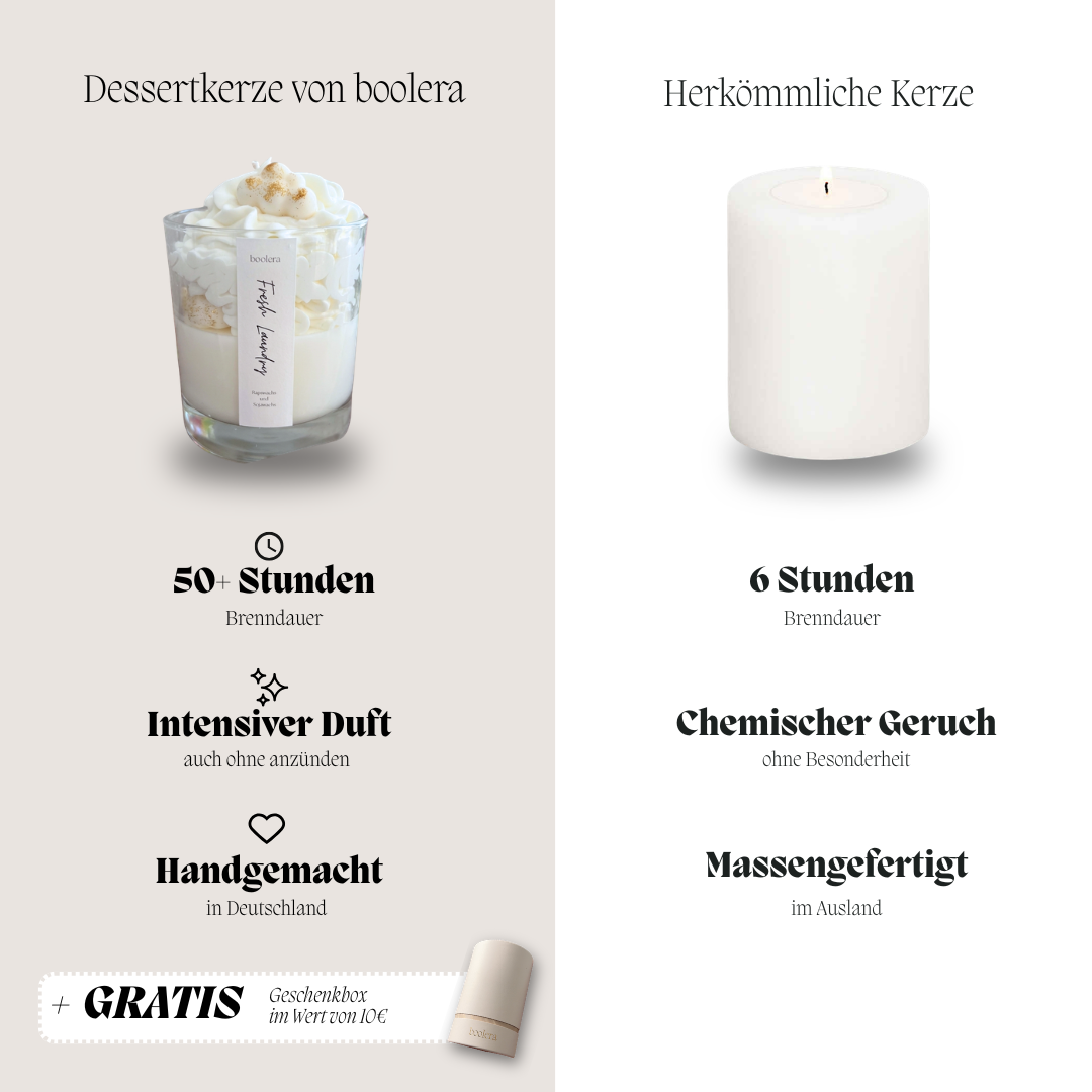 Dessertkerze Frische Wäsche