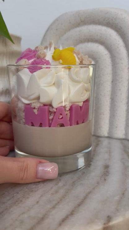 Muttertagskerze mit Jasmin&Patchouli Duft